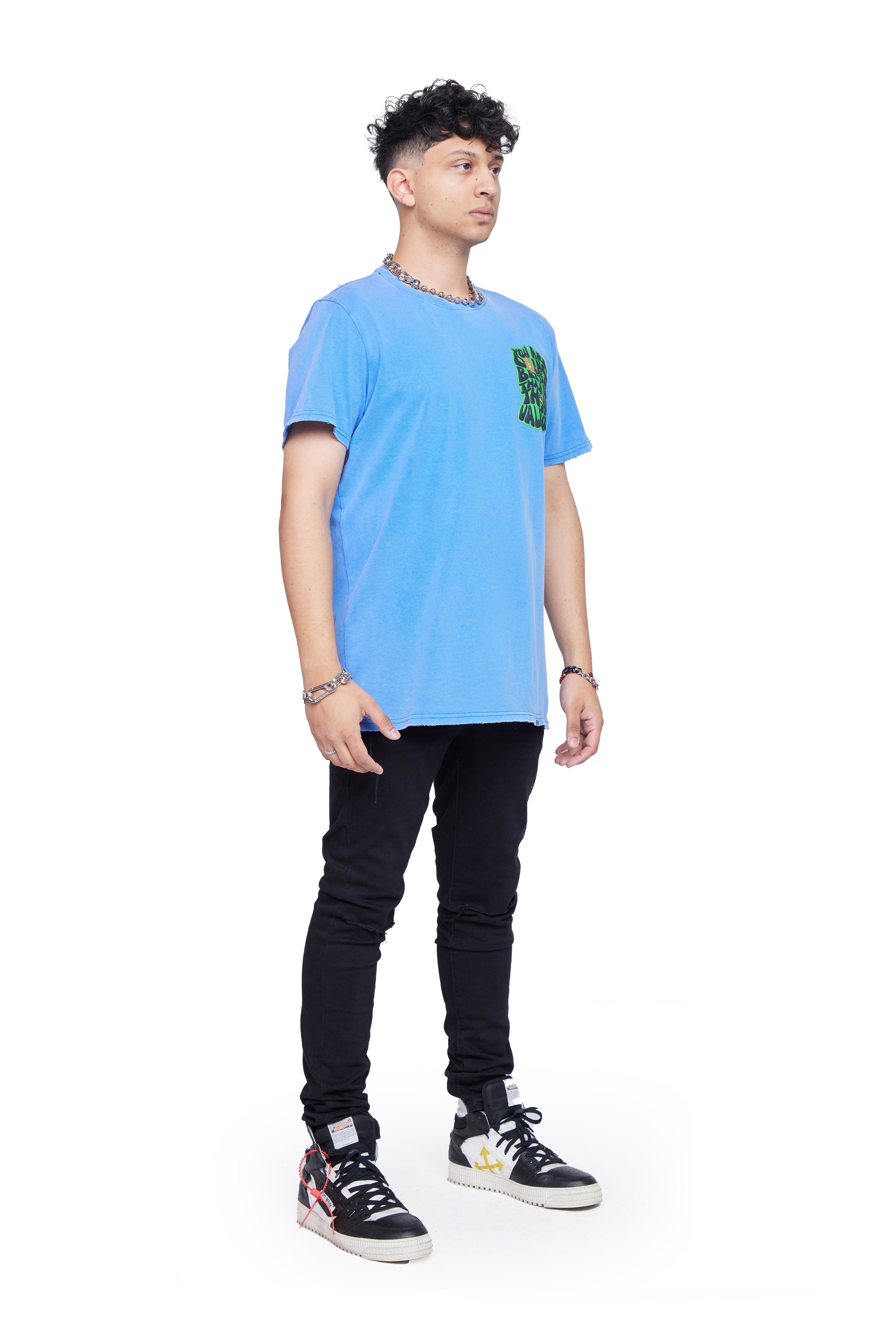 "DOING GOOD" VINTAGE BLUE TEE sold by valabasas product image thumbnail 6