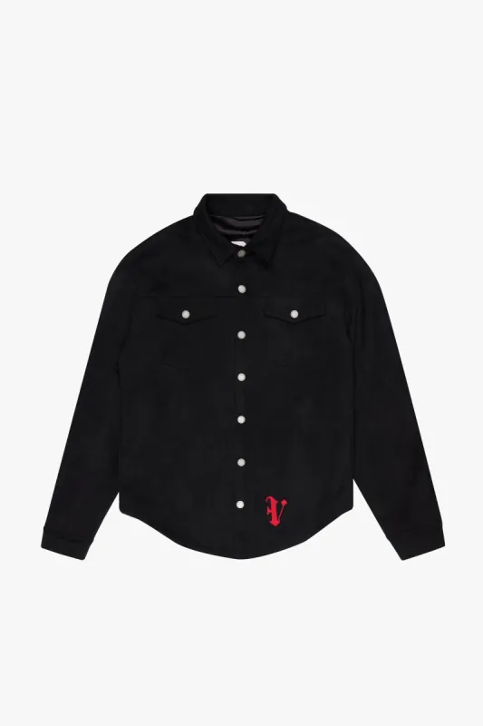 "MAVERICK" SUEDE BLACK JACKET sold by valabasas