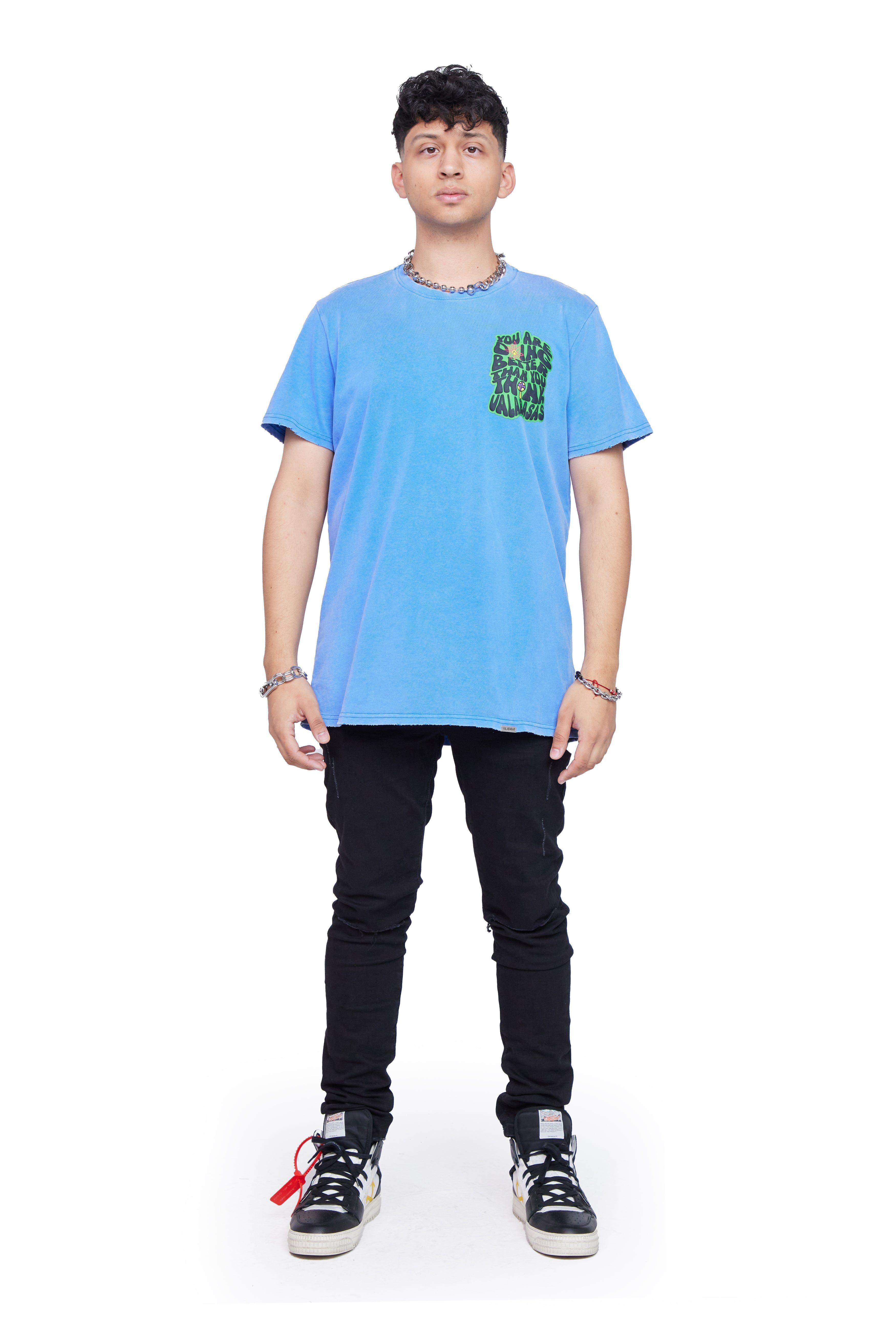 "DOING GOOD" VINTAGE BLUE TEE sold by valabasas