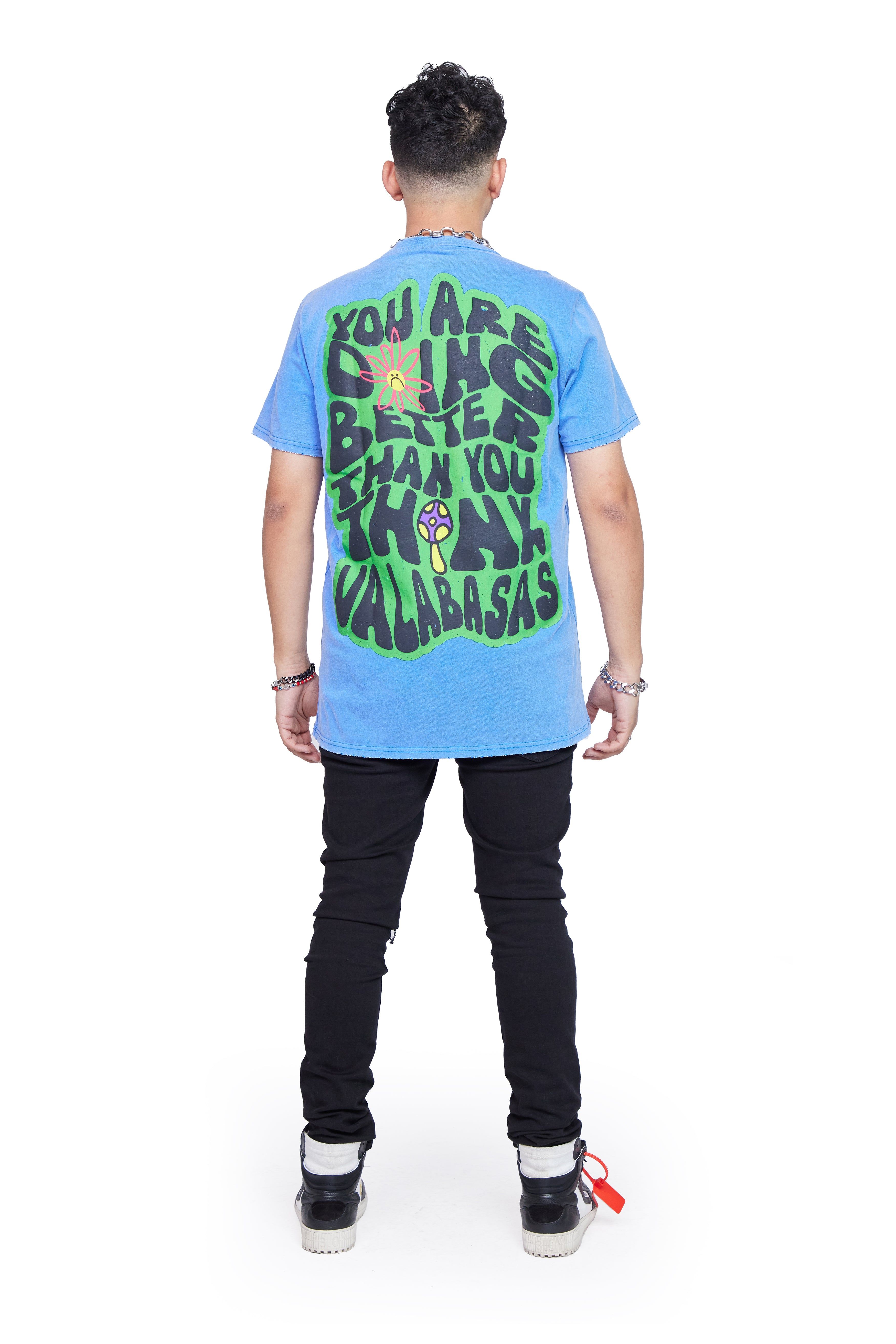 "DOING GOOD" VINTAGE BLUE TEE sold by valabasas product image thumbnail 5