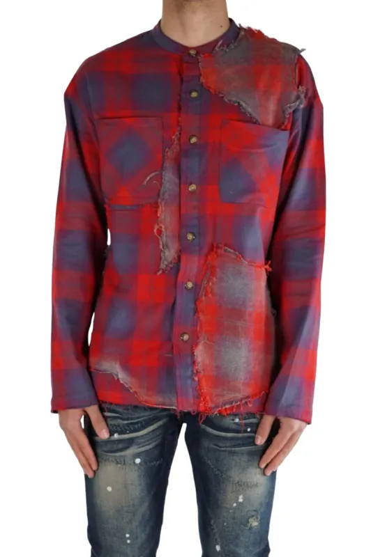 VALABASAS BUTTON DOWN "SHARK" RED made by valabasas