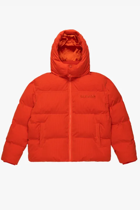 "GOYO" ORANGE  PUFFER JACKET sold by valabasas
