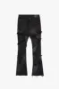 "PATCHWORK" FADED BLACK STACKED FLARE JEAN sold by valabasas