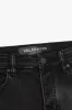 "PATCHWORK" FADED BLACK STACKED FLARE JEAN sold by valabasas