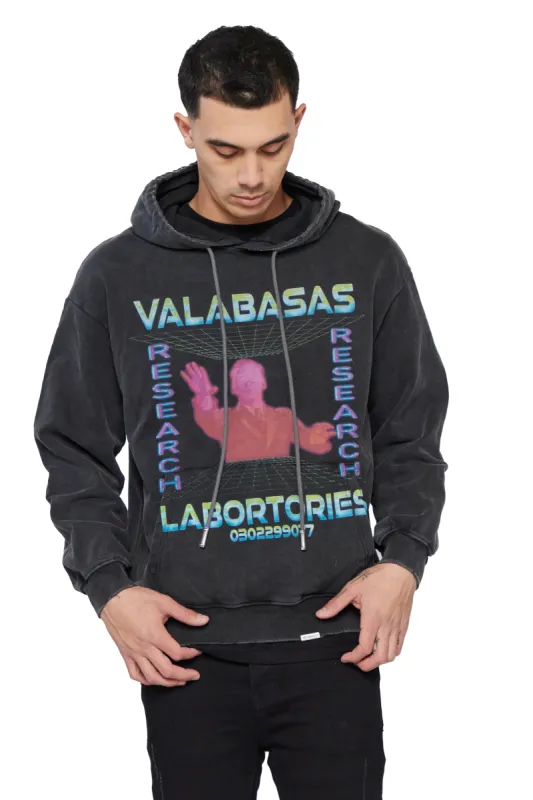 "VAL LABS" VINTAGE BLACK HOODIE sold by valabasas