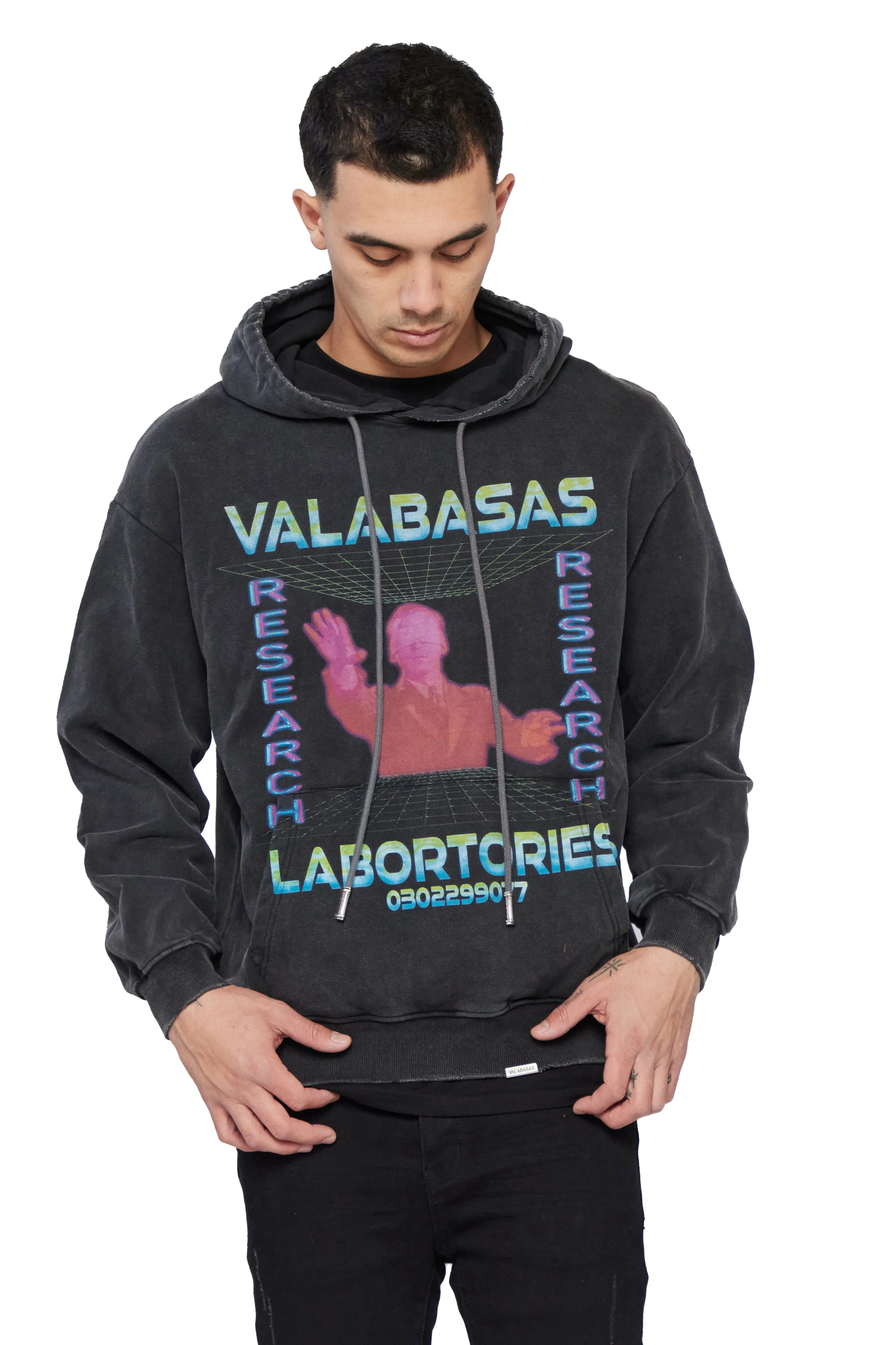"VAL LABS" VINTAGE BLACK HOODIE sold by valabasas