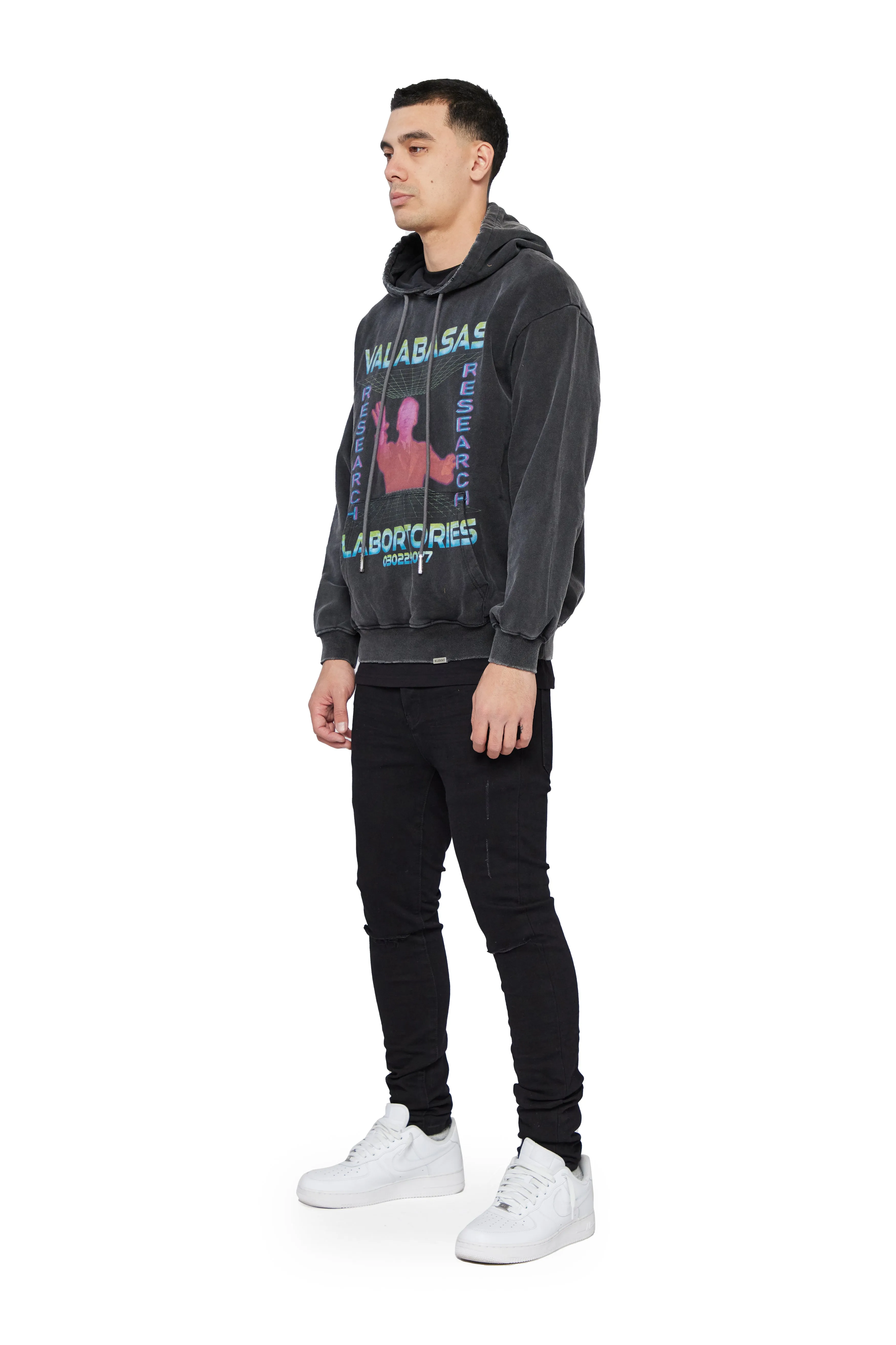 "VAL LABS" VINTAGE BLACK HOODIE sold by valabasas product image thumbnail 4