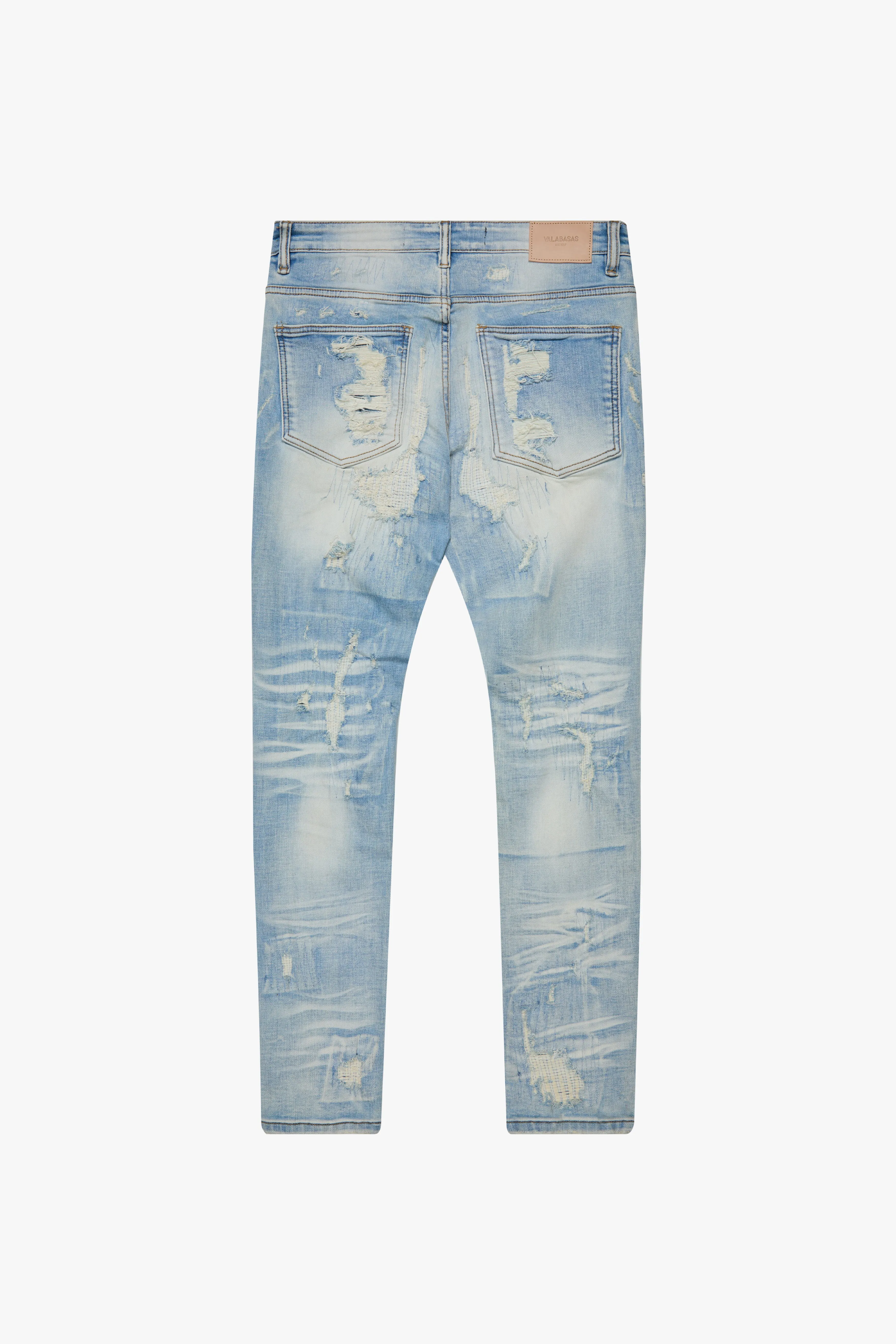 "TEARAWAY" LIGHT BLUE WASH SKINNY JEAN sold by valabasas product image thumbnail 2