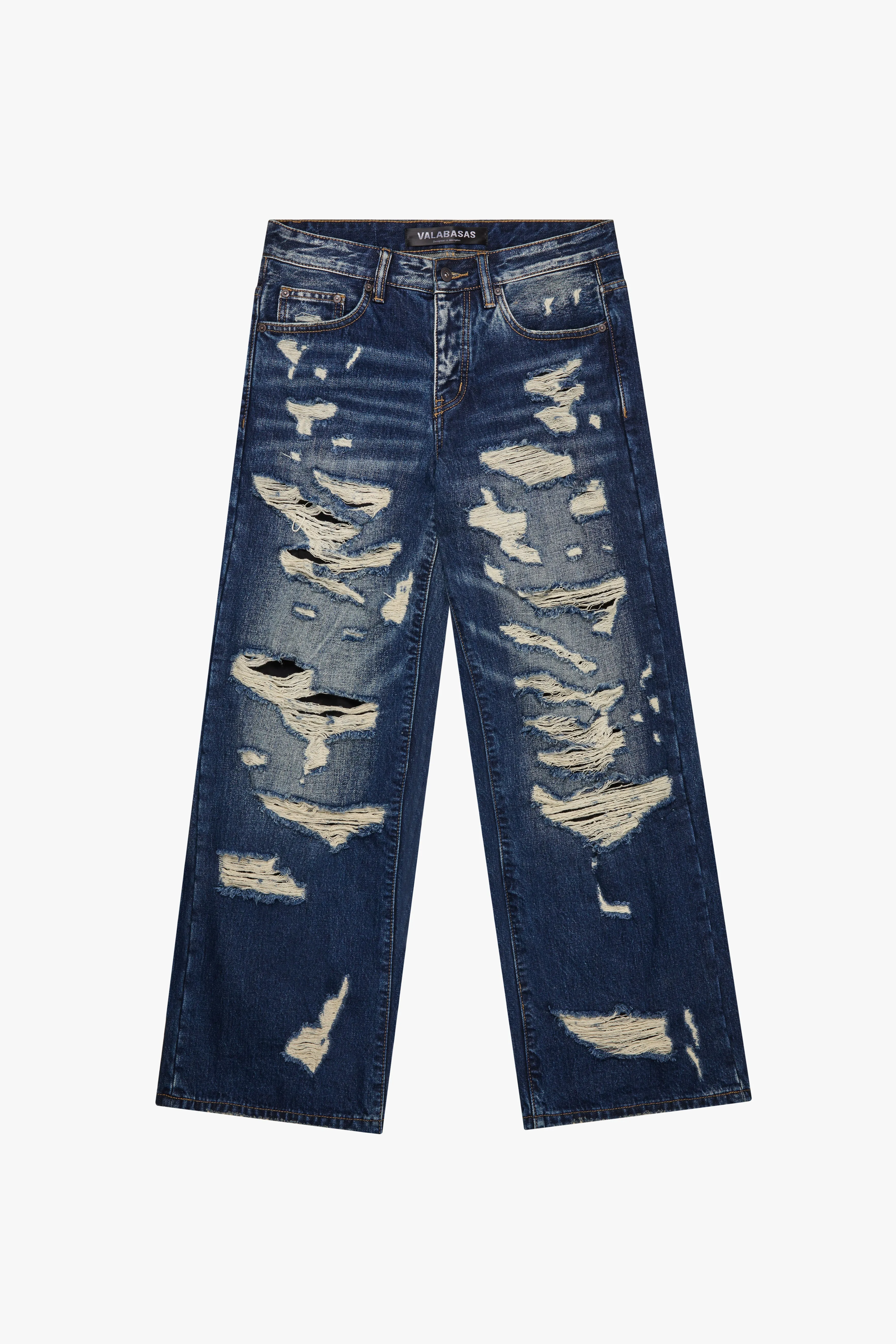 "SPLINTER" DIRTY BLUE BAGGY DENIM JEAN sold by valabasas product image thumbnail 4