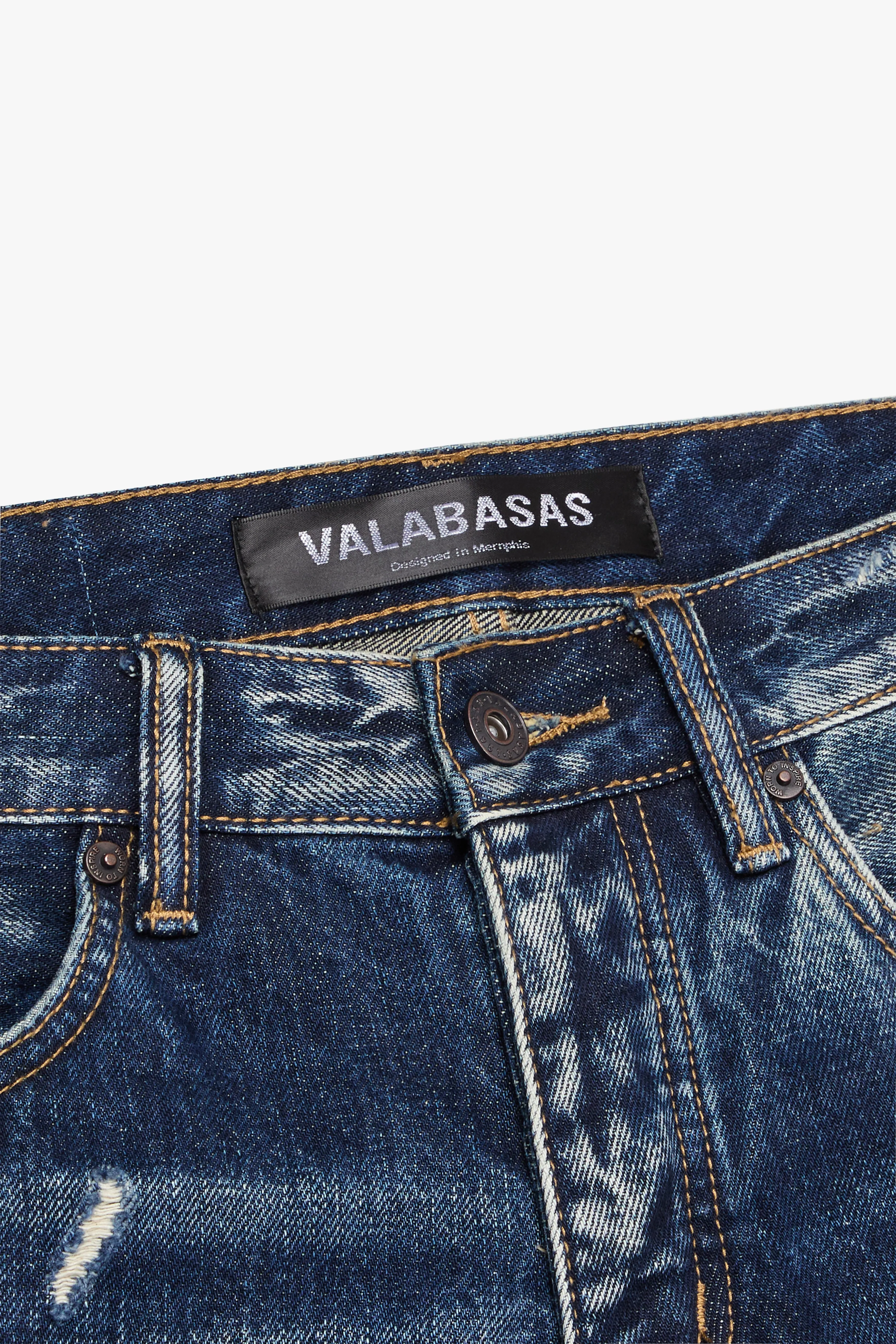 "SPLINTER" DIRTY BLUE BAGGY DENIM JEAN sold by valabasas product image thumbnail 5