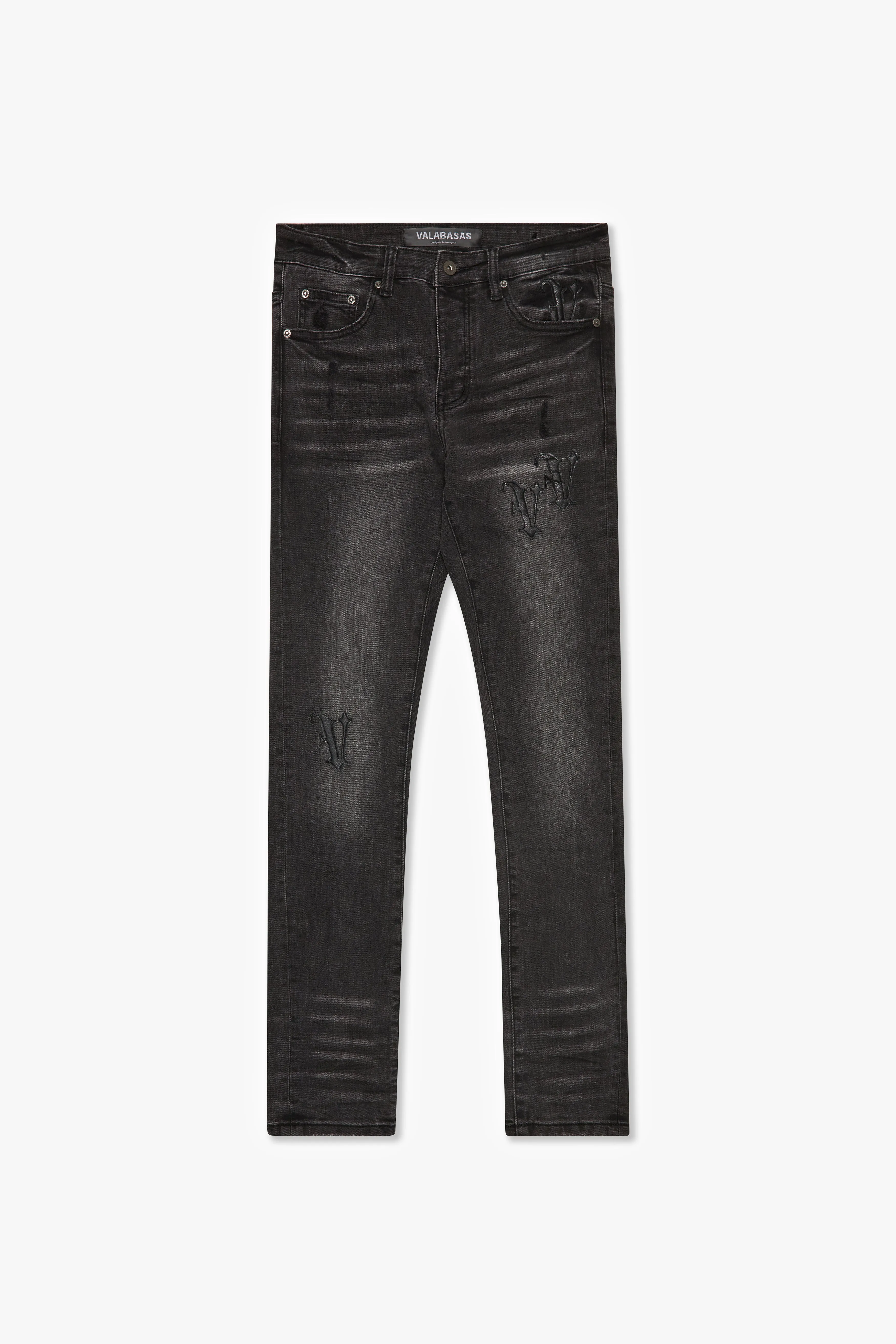 "DAYLIGHT " SKINNY JEAN BLACK WASH sold by valabasas
