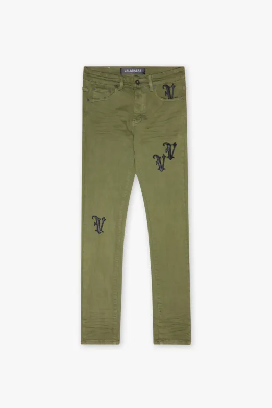 "DAYLIGHT " SKINNY JEAN GREEN sold by valabasas