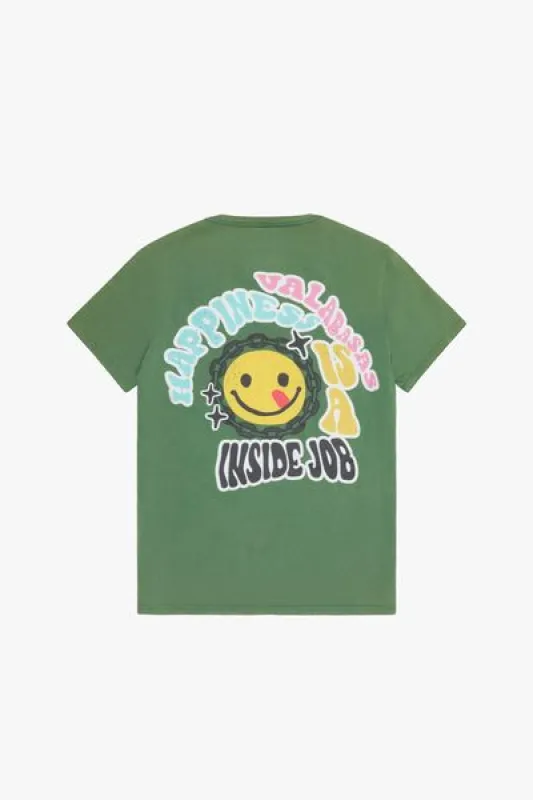 "INSIDE JOB" VINTAGE GRASS GREEN TEE sold by valabasas