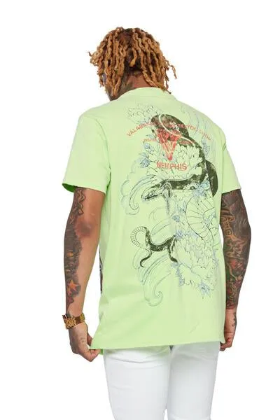 VALABASAS TEE "JUNGLE" VINTAGE LIME sold by valabasas product image thumbnail 2