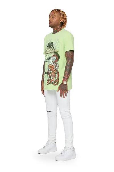 VALABASAS TEE "JUNGLE" VINTAGE LIME sold by valabasas product image thumbnail 4