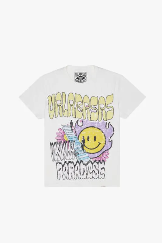 "GOING UP" VINTAGE WASHED WHITE TEE sold by valabasas