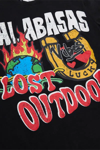 “LUCKY VIBES” TEE - VINTAGE BLACK sold by valabasas product image thumbnail 4