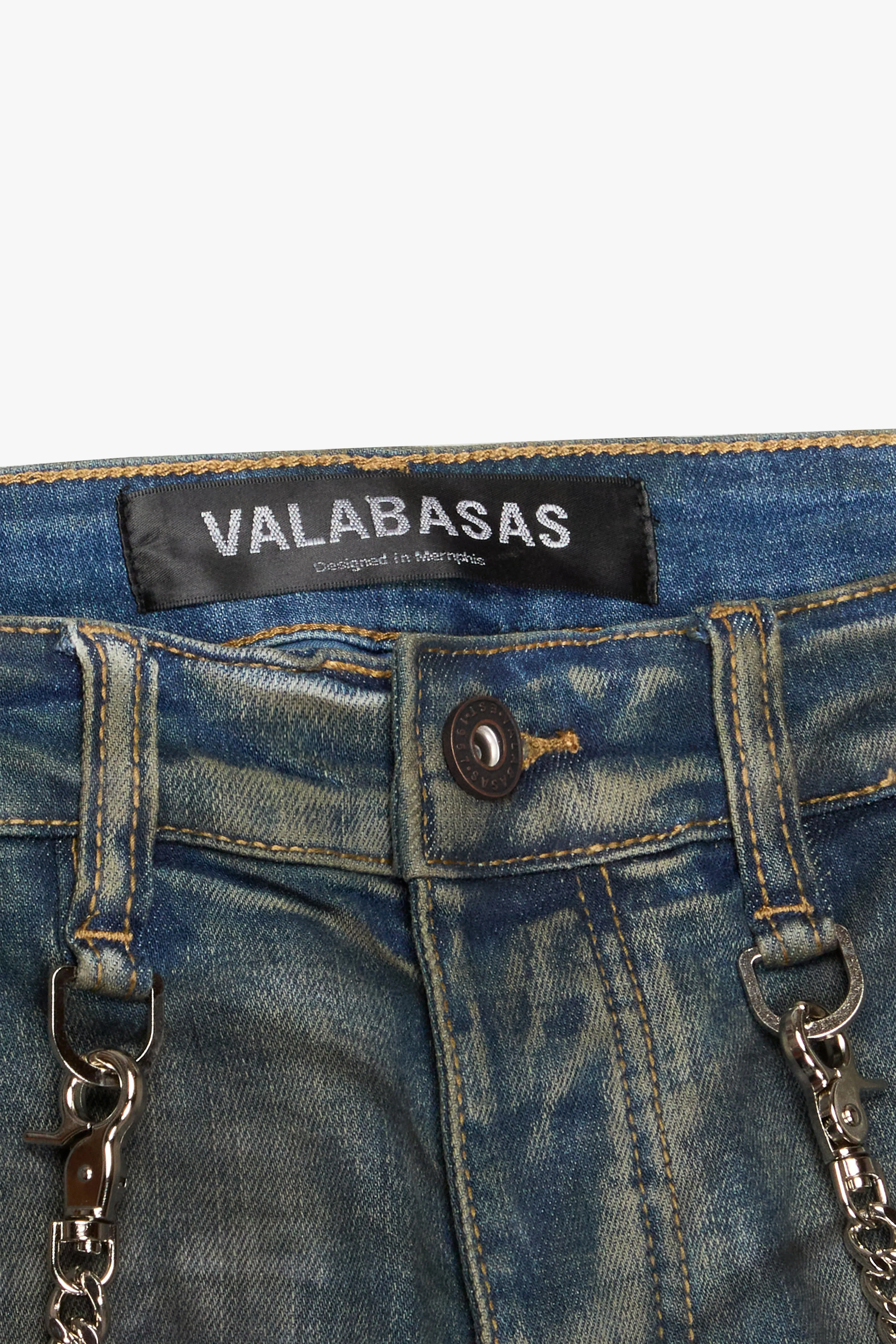 "AURA" SKINNY JEAN DIRTY WASH sold by valabasas product image thumbnail 4