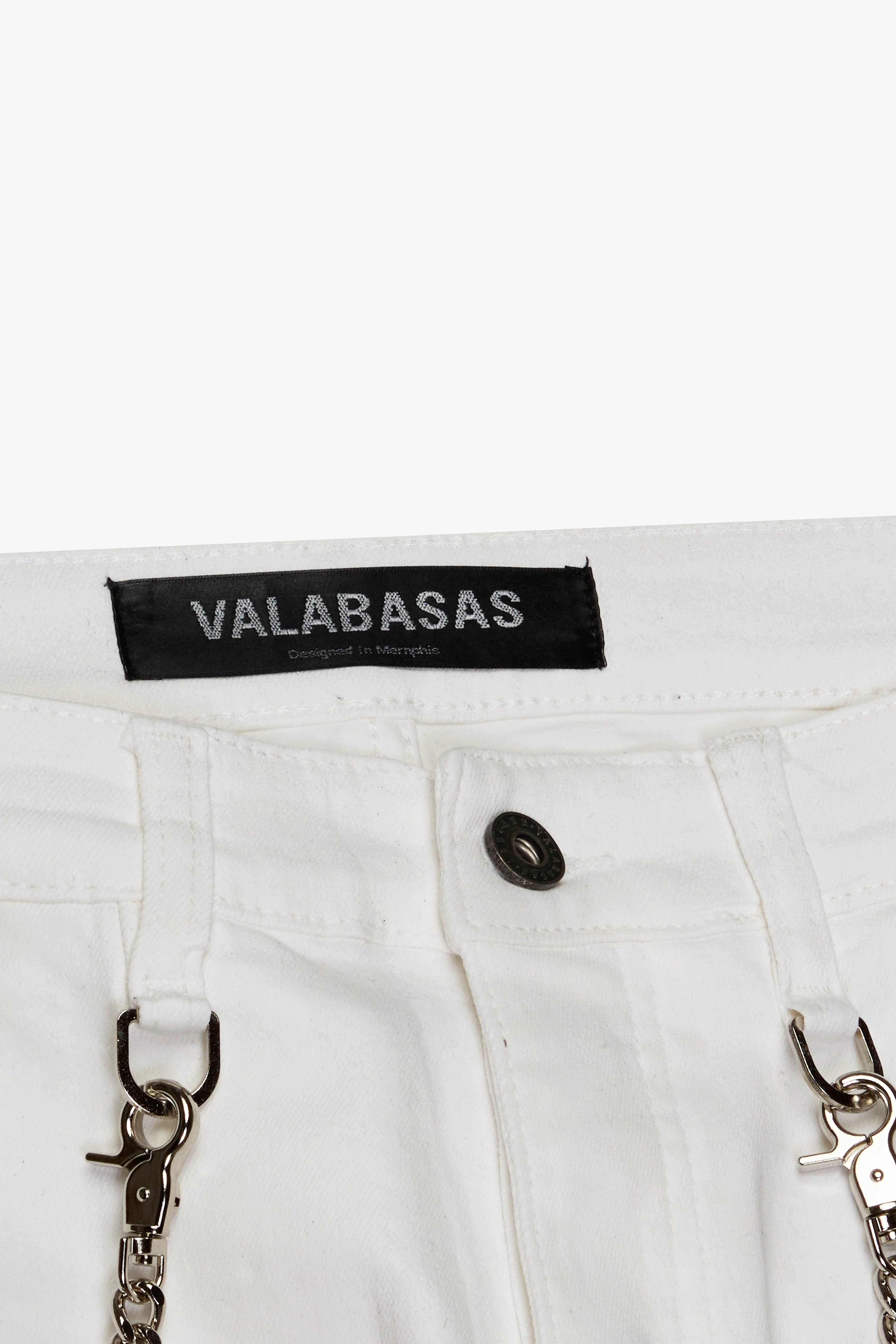 "AURA" SKINNY JEAN WHITE sold by valabasas product image thumbnail 4