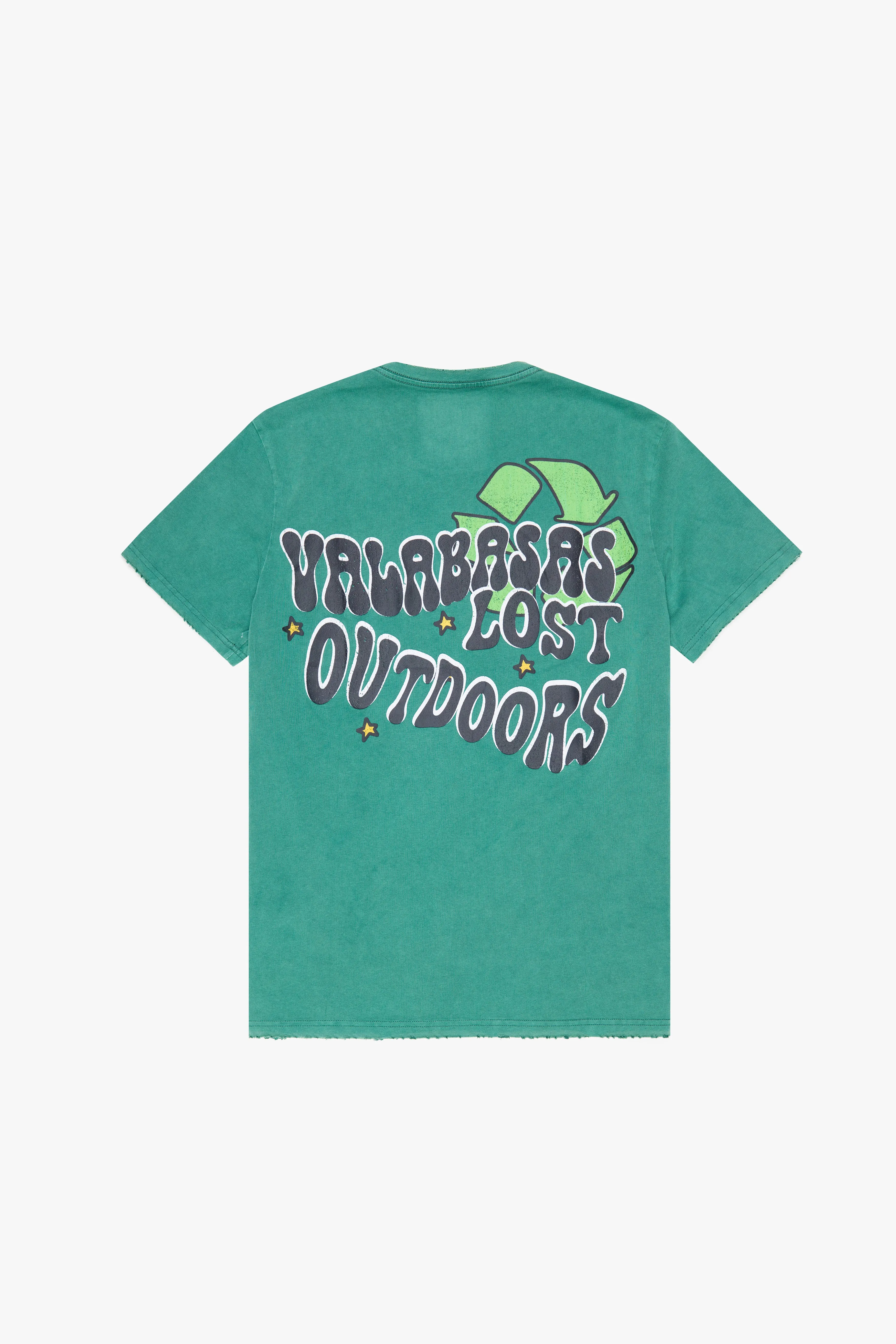 "CARE OUTDOORS" TEE VINTAGE GRASS GREEN sold by valabasas product image thumbnail 3