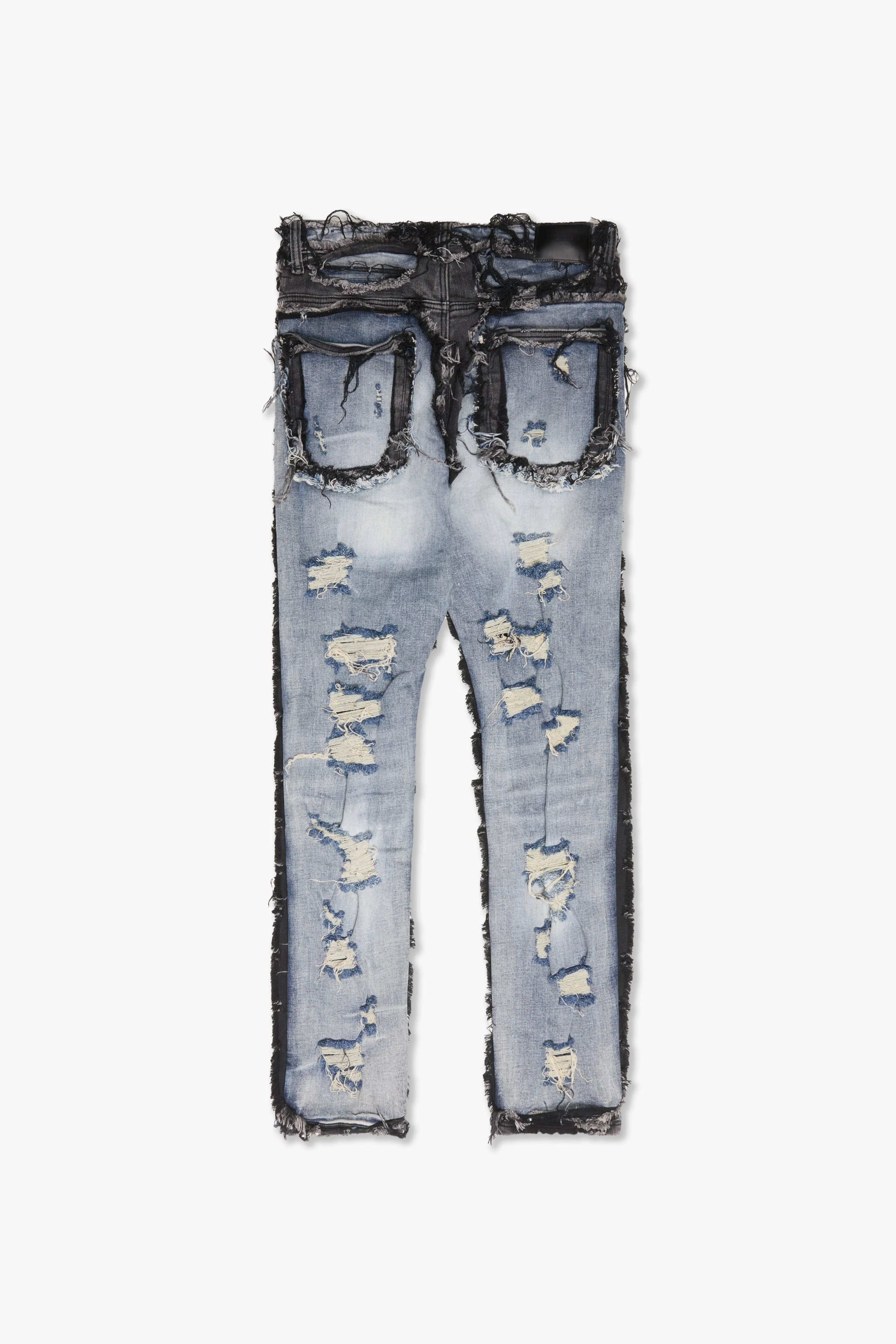 "IMPERIOR" SKINNY BLUE/BLACK WASH sold by valabasas product image thumbnail 3