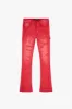 "ZERO" STACKED FLARE DENIM LIGHT RED WASH sold by valabasas
