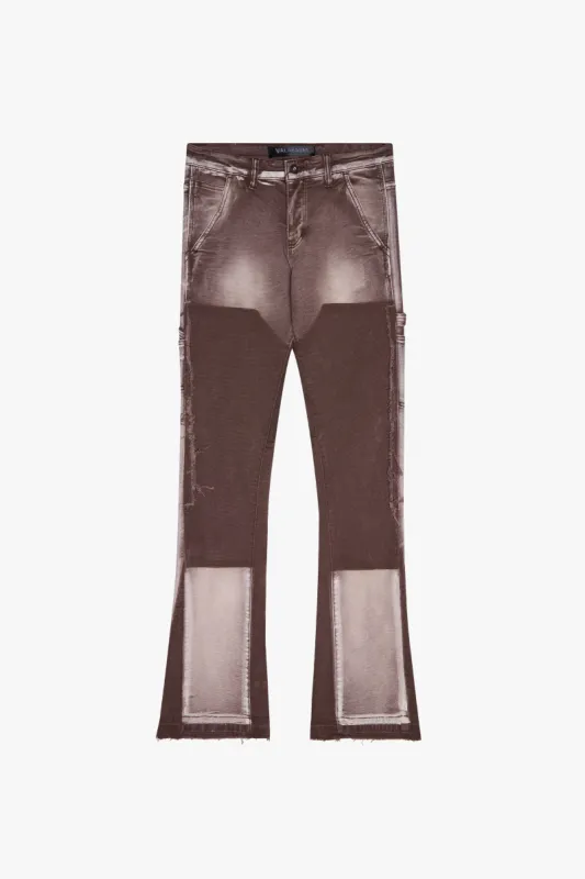 "THE CARPENTER” LIGHT BROWN STACKED FLARE JEAN sold by valabasas