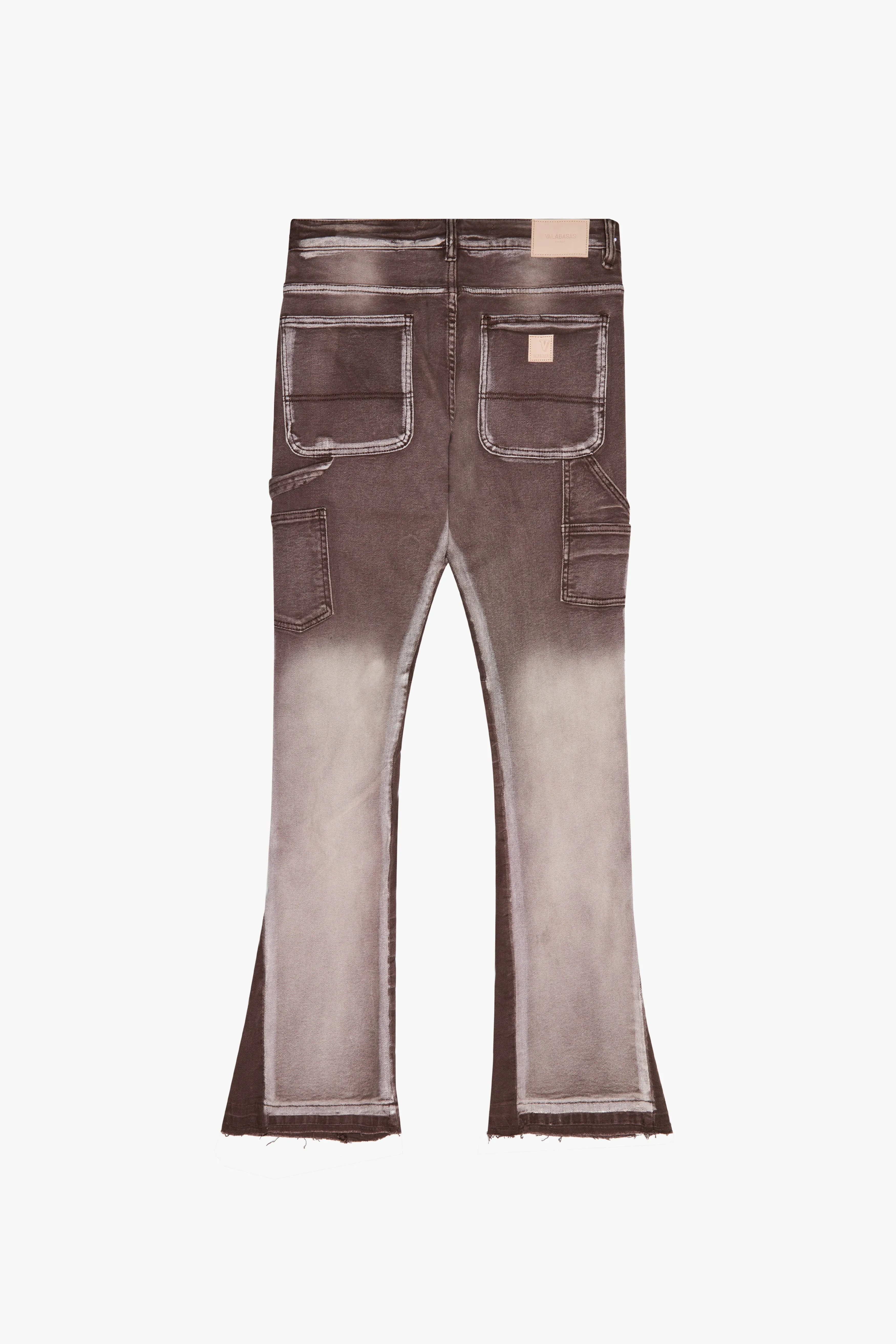 "THE CARPENTER” STACKED FLARE JEAN LIGHT BROWN sold by valabasas product image thumbnail 3