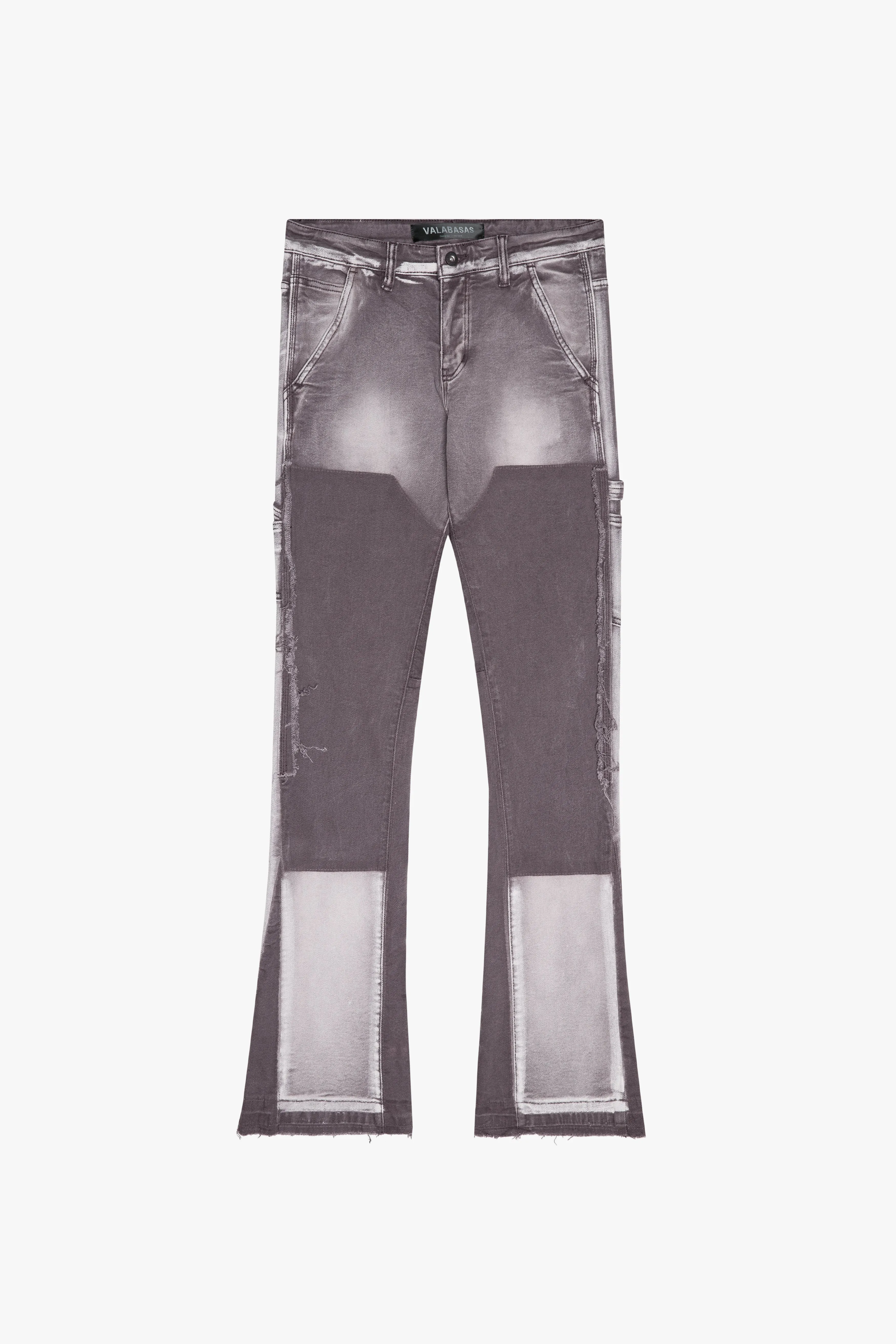 "THE CARPENTER” STACKED FLARE JEAN VINTAGE OLIVE sold by valabasas