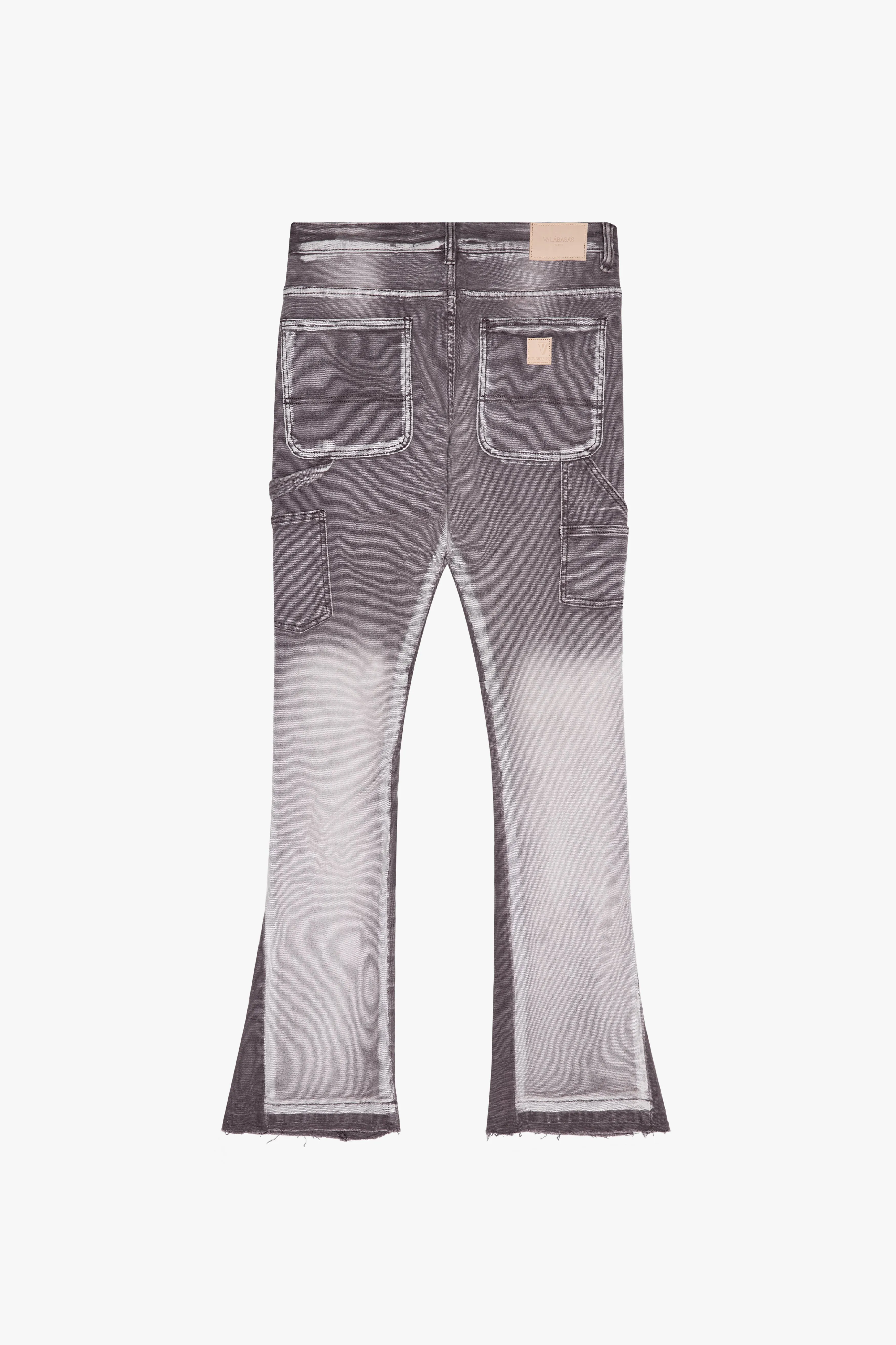 "THE CARPENTER” STACKED FLARE JEAN VINTAGE OLIVE sold by valabasas product image thumbnail 3