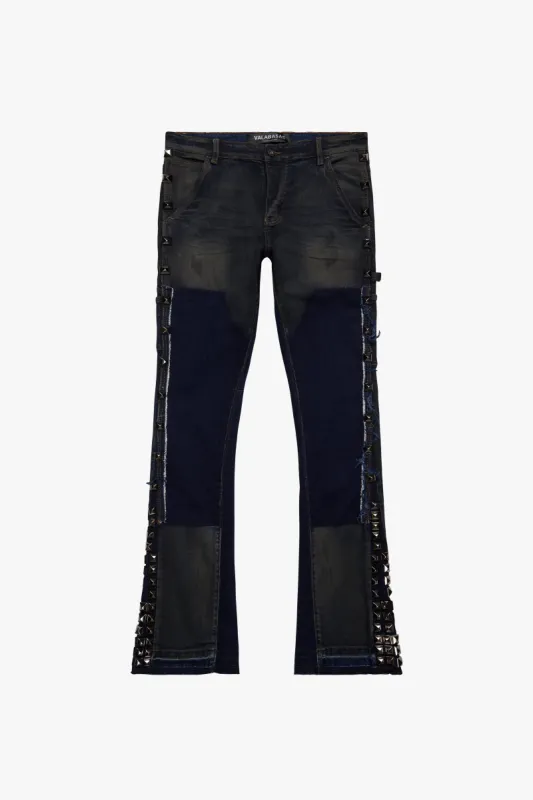 "GLAZ"  STACKED DK BLUE WASH sold by valabasas