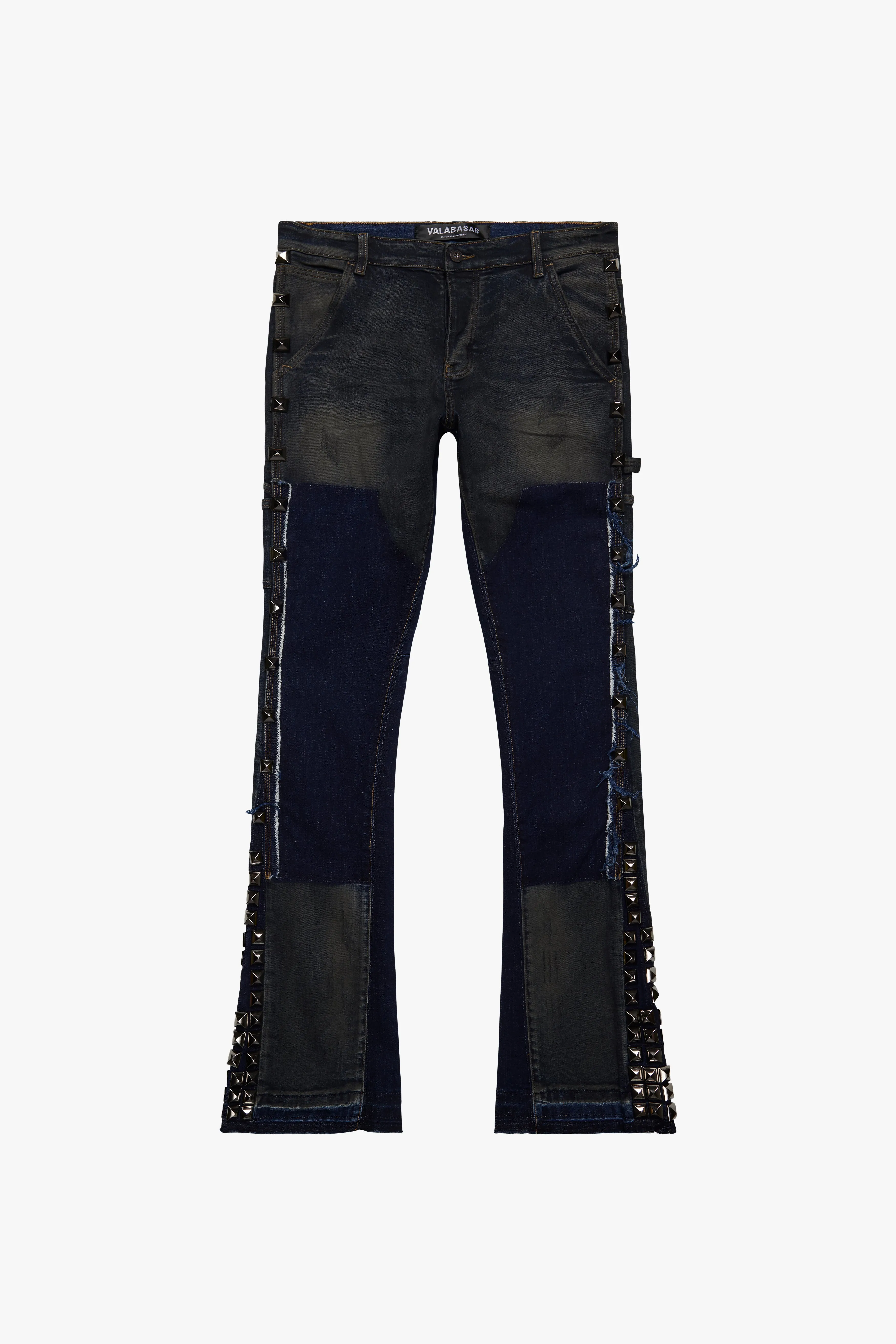 "GLAZ" STACKED DK BLUE WASH sold by valabasas