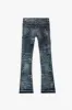 "LOOMIS " DARK BLUE WASH FLARED STACKED JEAN sold by valabasas