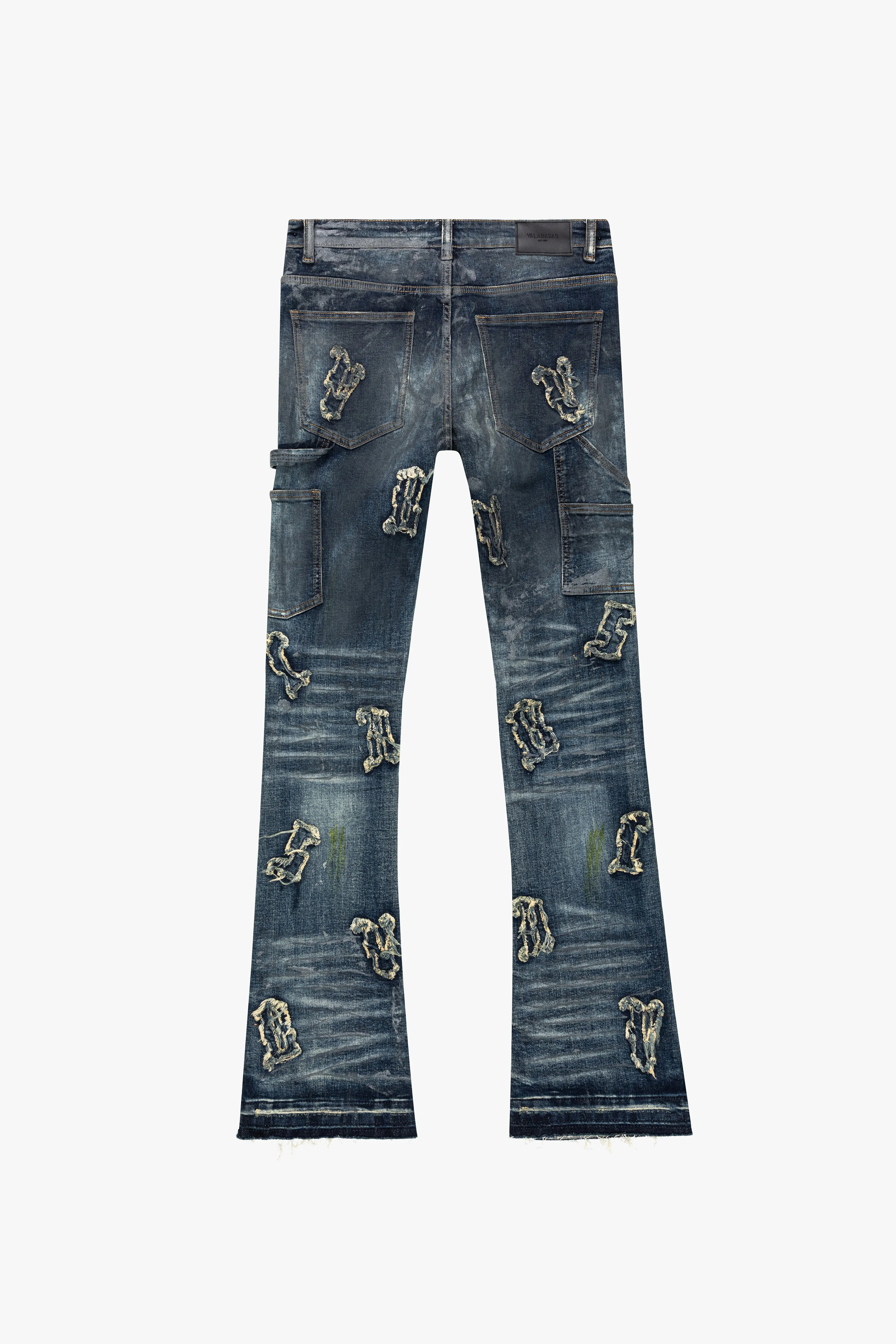 "LOOMIS " DARK BLUE WASH FLARED STACKED JEAN sold by valabasas product image thumbnail 2