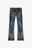"LOOMIS " DARK BLUE WASH FLARED STACKED JEAN sold by valabasas