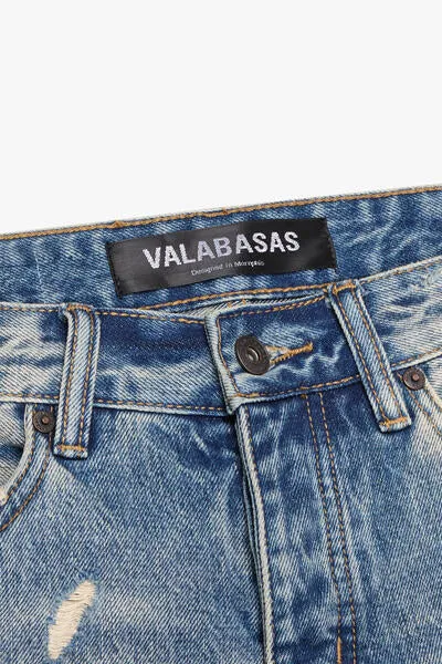 "SPLINTER" BAGGY DENIM JEAN BLUE WASH sold by valabasas product image thumbnail 4