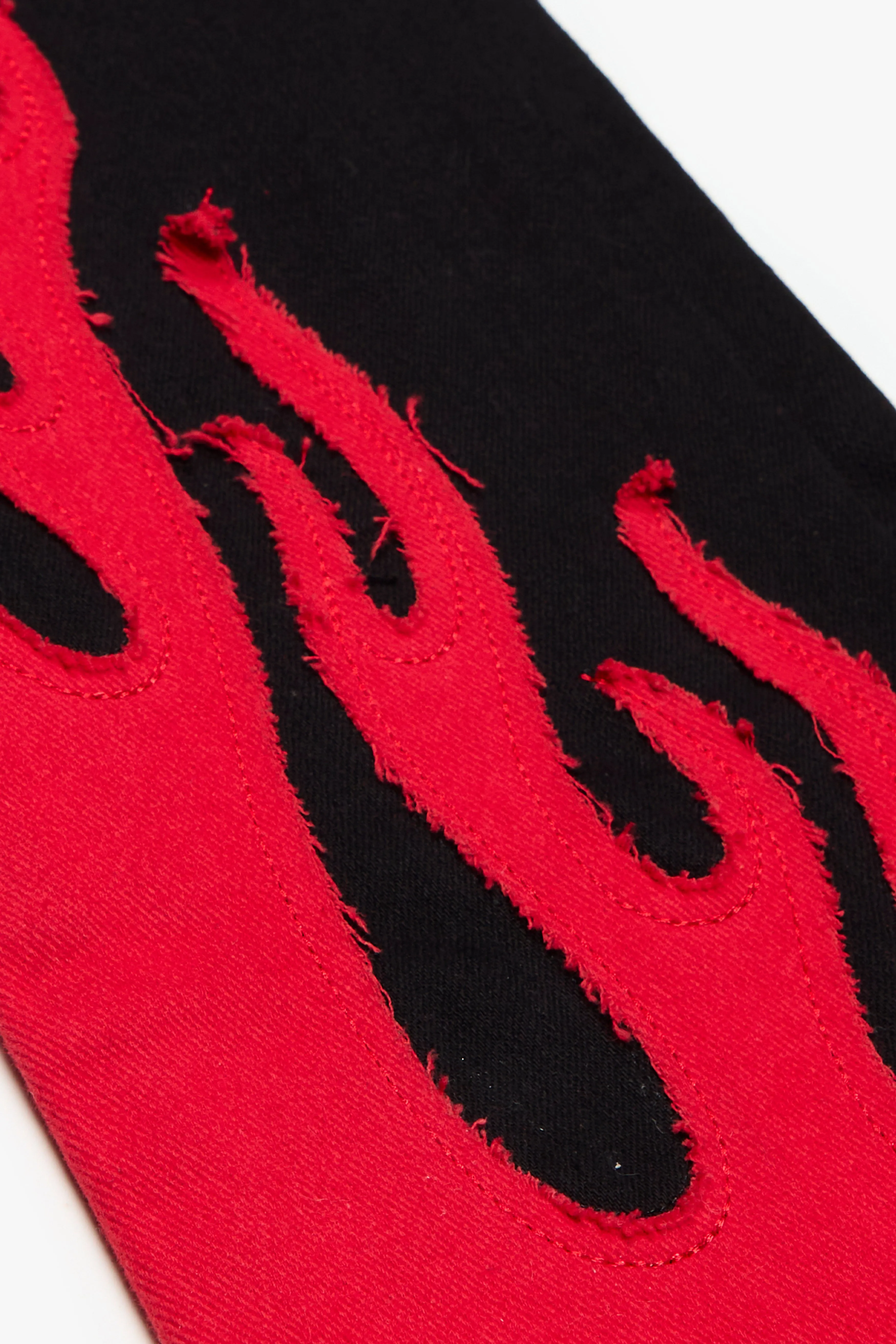 "FLARE" BLACK RED STACKED FLARE JEAN sold by valabasas product image thumbnail 2