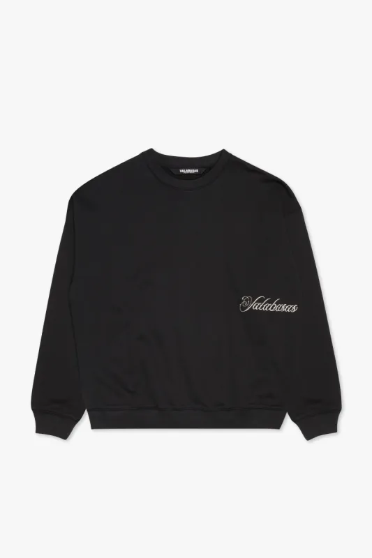 "ALLOY" CREWNECK BLACK made by valabasas