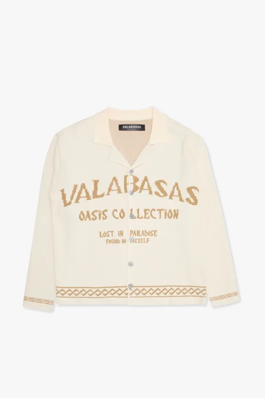 "Paradise" Cream Button Down sold by valabasas