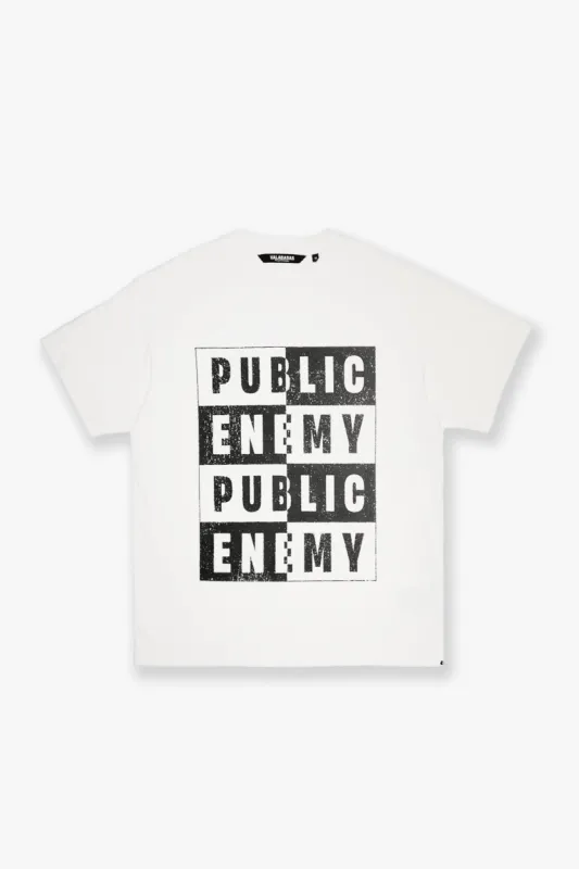 "Peoples Enemy" White Tee sold by valabasas