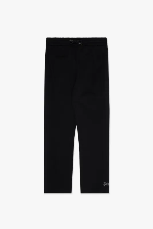 Thermal Straight Pants Black made by valabasas