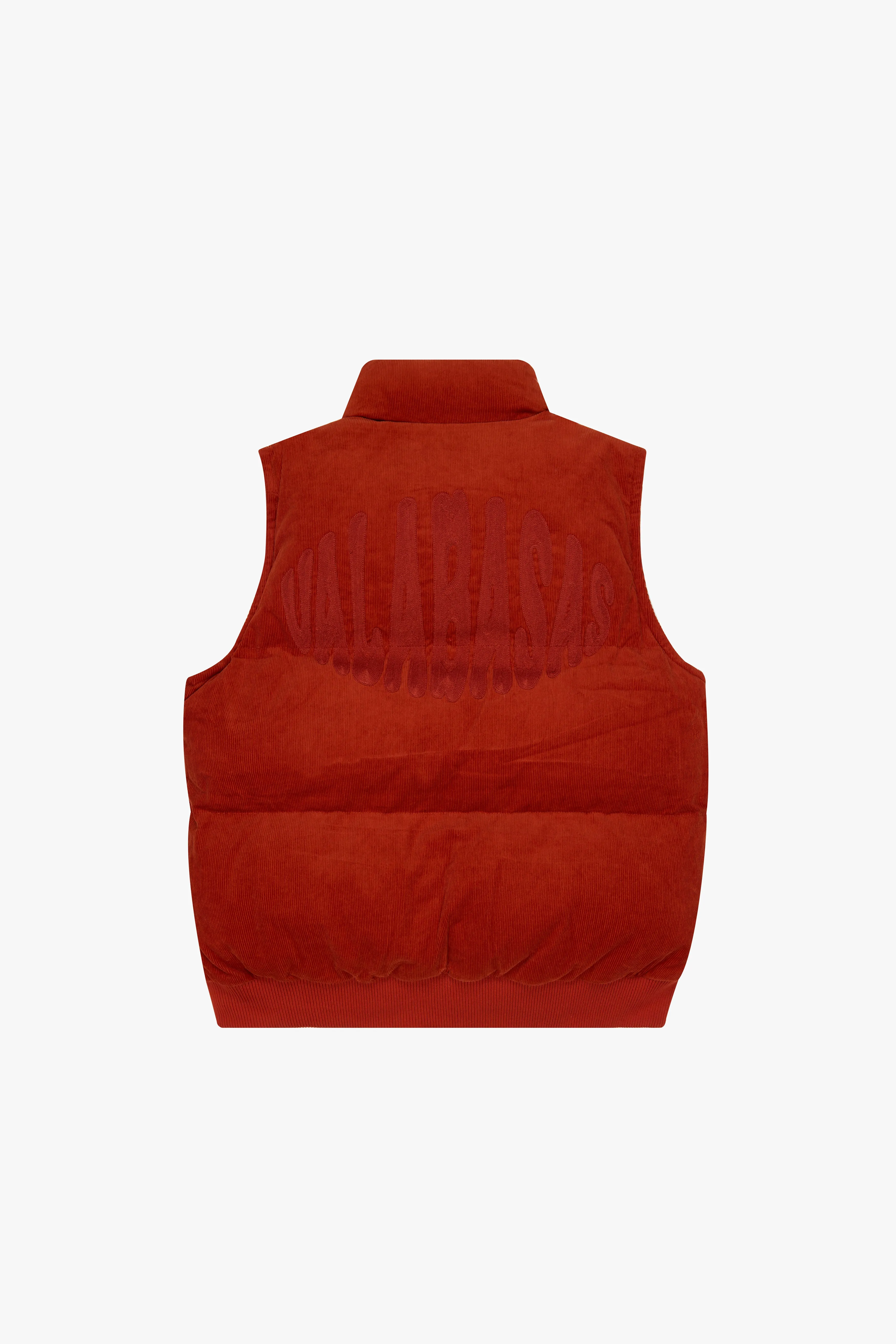 "ROOK" CORDUROY PUFFER VEST TANGERINE sold by valabasas product image thumbnail 3