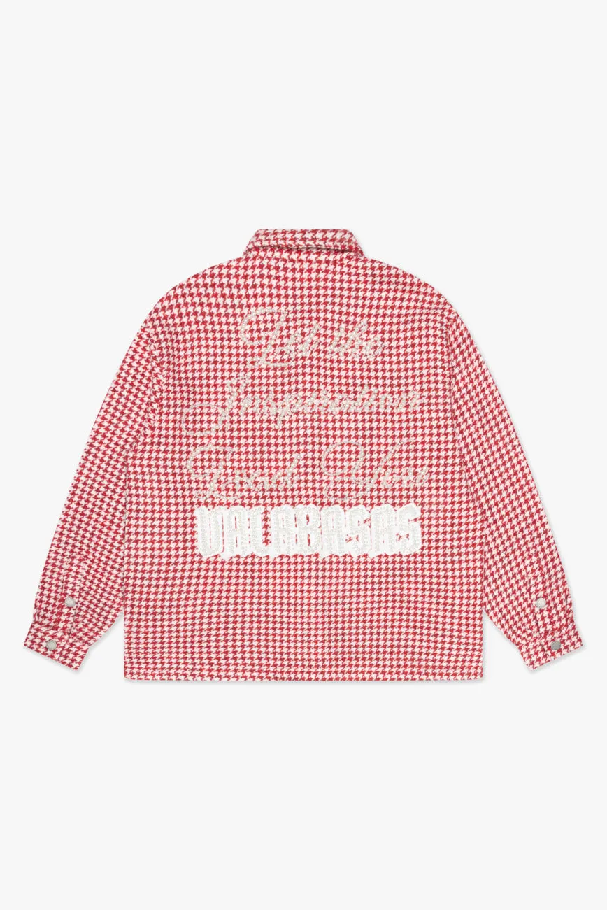 "CHECKERS" BUTTON DOWN RED sold by valabasas