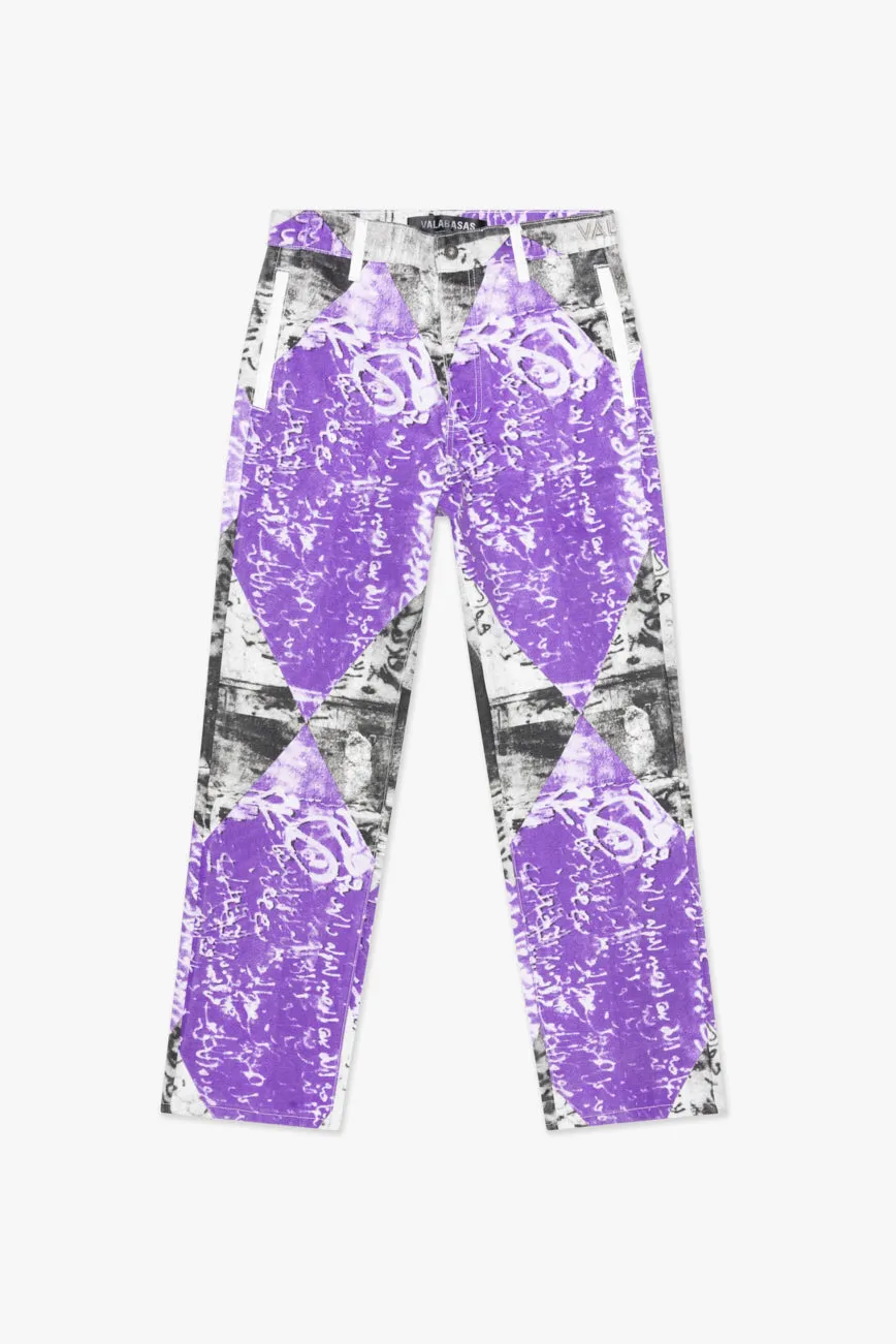 "THAHAB" STRAIGHT PANT PURPLE MULTI sold by valabasas