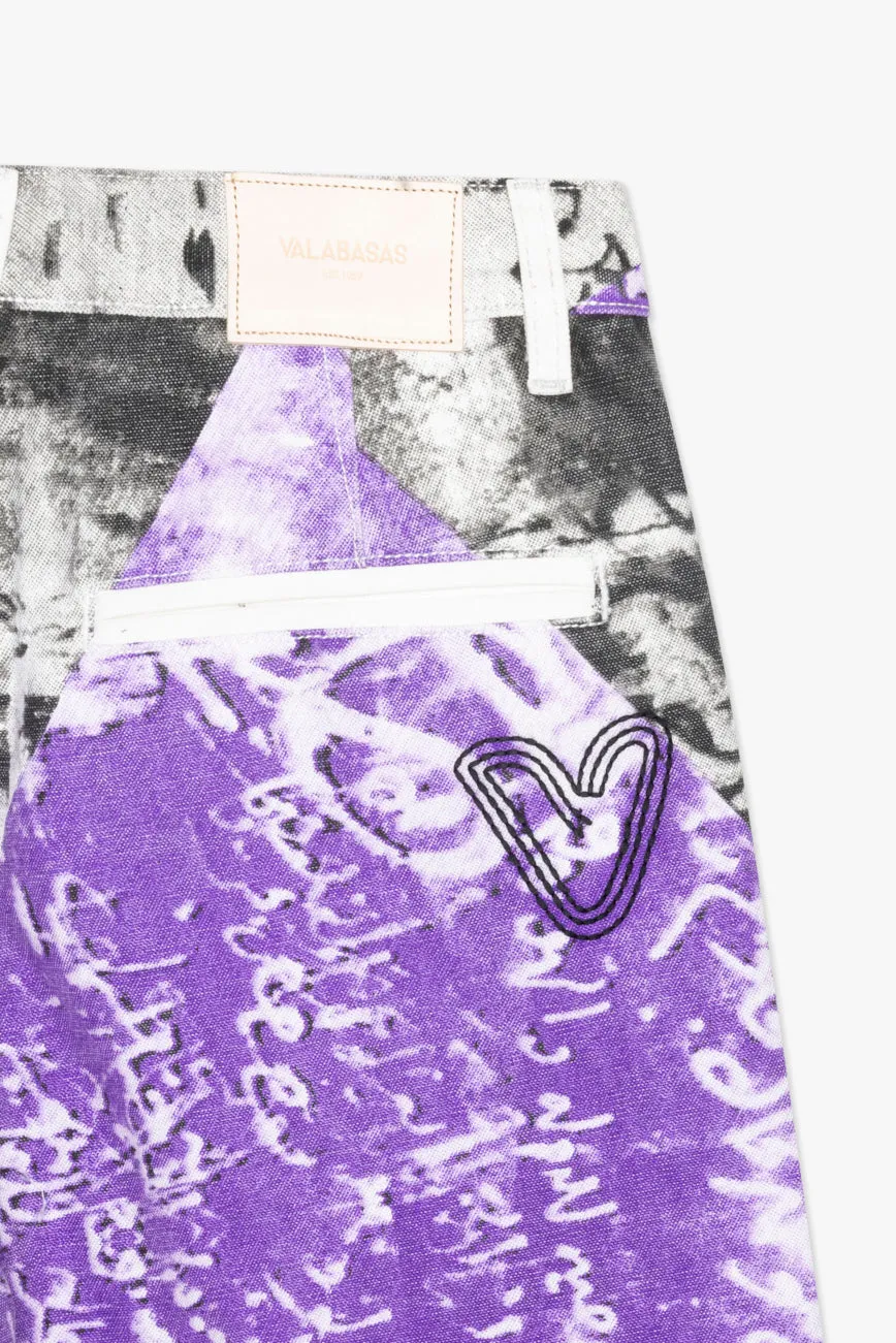 "THAHAB" STRAIGHT PANT PURPLE MULTI sold by valabasas product image thumbnail 5