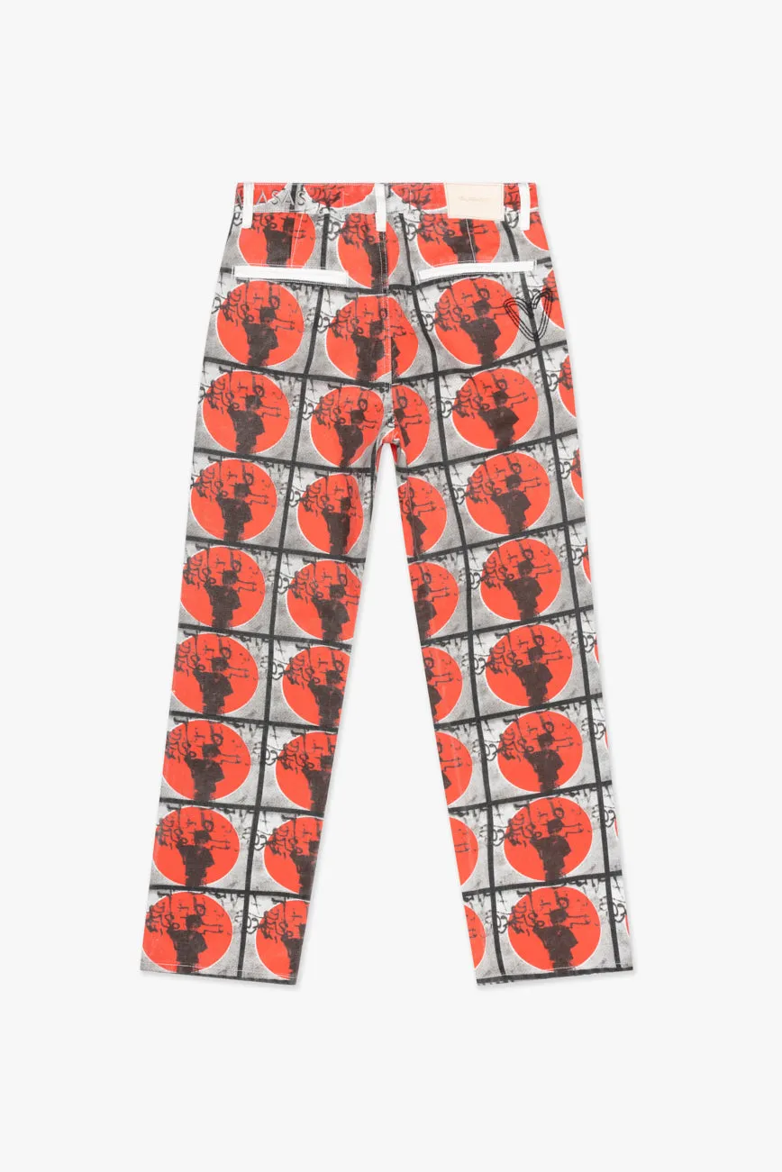 "THAHAB" STRAIGHT PANT BLACK MULTI sold by valabasas product image thumbnail 3