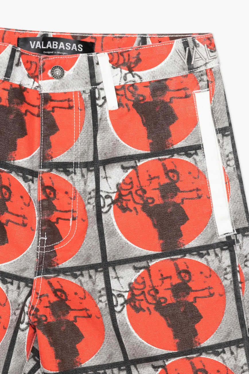 "THAHAB" STRAIGHT PANT BLACK MULTI sold by valabasas product image thumbnail 2