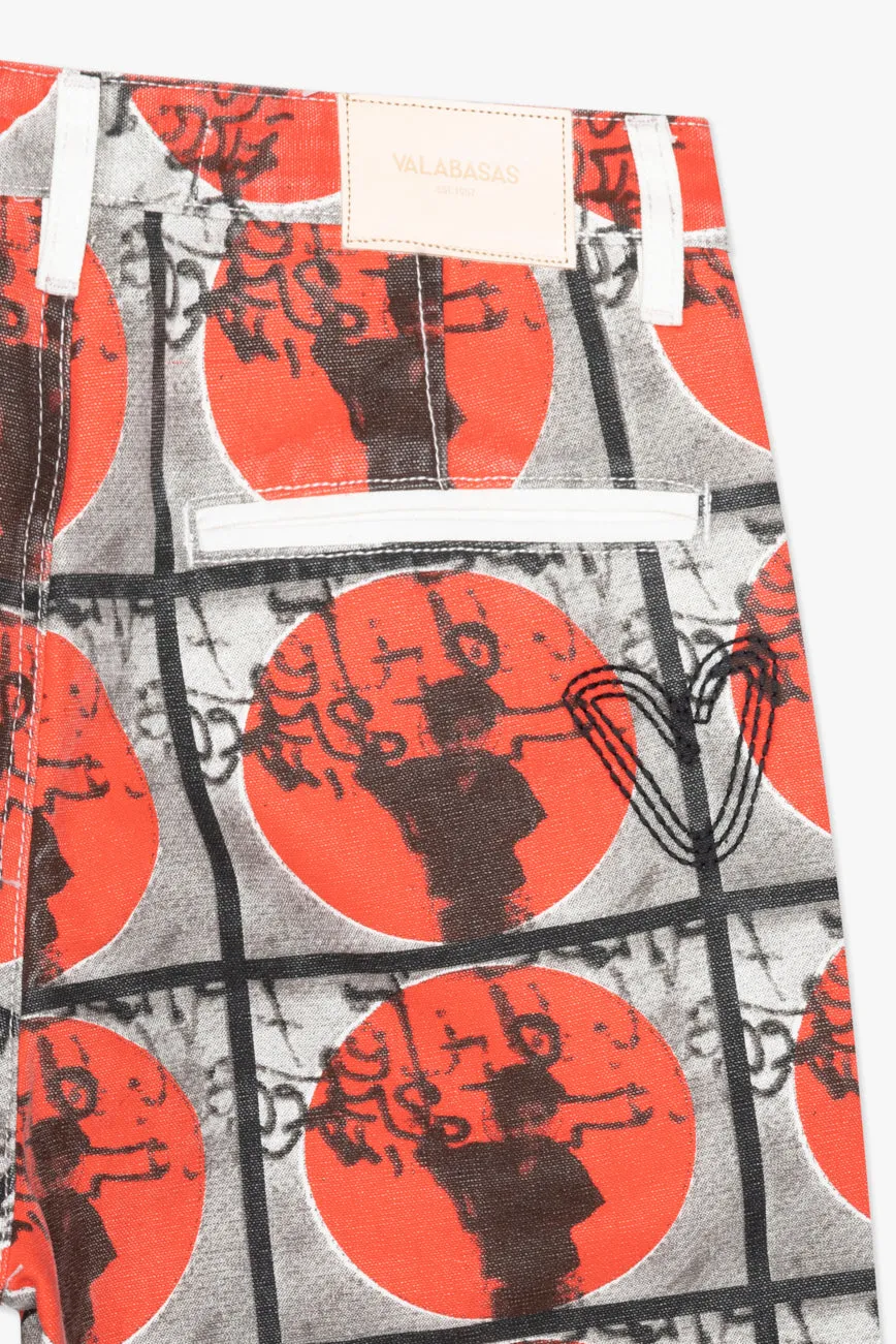 "THAHAB" STRAIGHT PANT BLACK MULTI sold by valabasas product image thumbnail 5