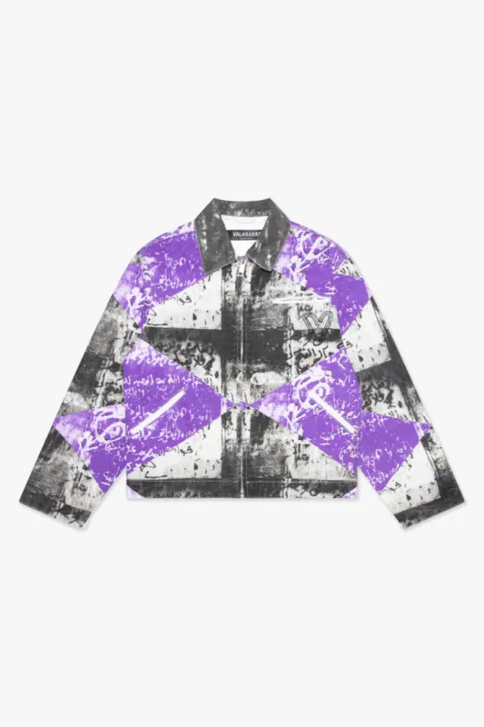"MASSARI" BUTTON DOWN PURPLE MULTI sold by valabasas