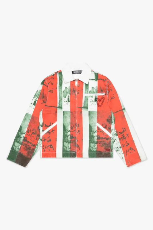 "MASSARI" BUTTON DOWN GREEN MULTI sold by valabasas